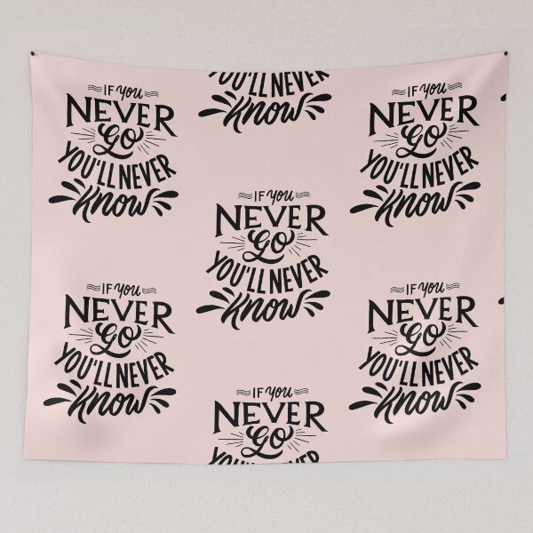 Item preview, Calligraphic Quote If You Never Go You'll Never Know designed and sold by artPS.