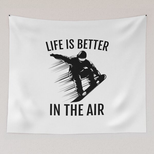 Item preview, Snowboarding Graphic; Life is Better in the Air designed and sold by EstelleStar.