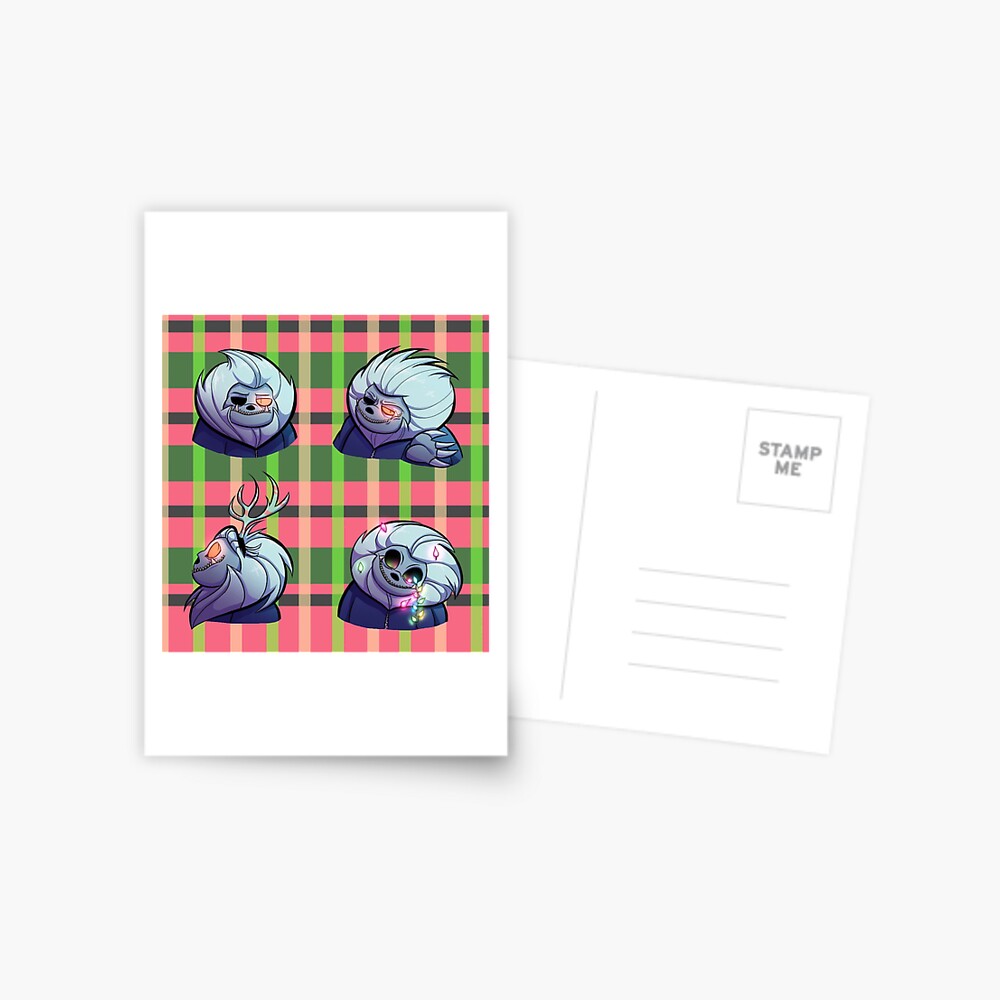 Abominable Horror Sans pattern Postcard for Sale by Enderparty