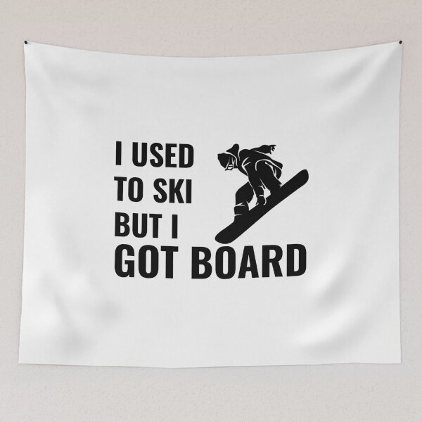 Item preview, Snowboarding Pun - I used to ski, but I got BOARD designed and sold by EstelleStar.