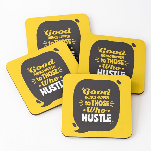 Item preview, Calligraphic Paintbrush Quote Good Things Happen To Those Who Hustle designed and sold by artPS.
