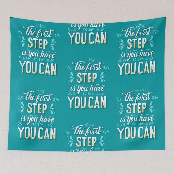 Item preview, Calligraphic Quote The First Step Is You Have To Say You Can designed and sold by artPS.