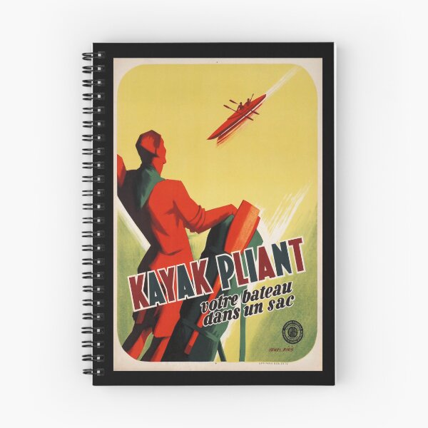 Artikelvorschau, retro kayak pliant votre bateau dans un sac vintage reclame entworfen und verkauft von CorasPosters.