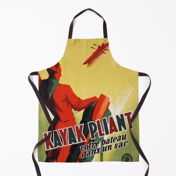 Artikelvorschau, retro kayak pliant votre bateau dans un sac vintage reclame entworfen und verkauft von CorasPosters.