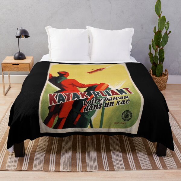 Artikelvorschau, retro kayak pliant votre bateau dans un sac vintage reclame entworfen und verkauft von CorasPosters.