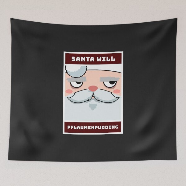 Item preview, Santa wants plum pudding | Merry Christmas | Santa face cartoon designed and sold by Ainbowz-Artwork.