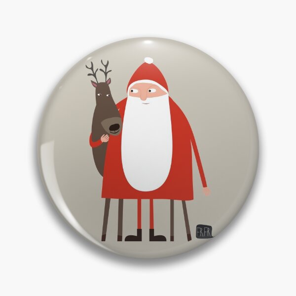 Item preview, Santa and his reindeer / Weihnachtsmann mit Rentier designed and sold by Ulrike Früchtnicht.