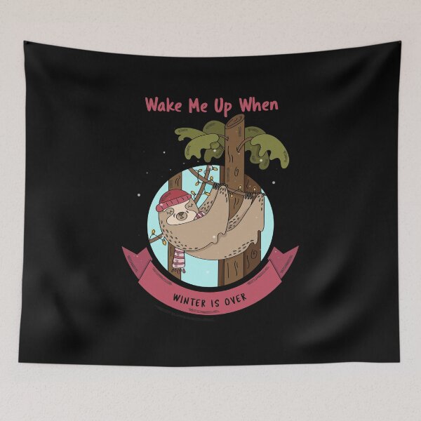Item preview, Wake me up when winter is over Sloth lovers Christmas gift designed and sold by Happy-PrintZ.