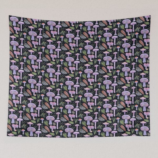 Item preview, Wood Blewits and Pine Pattern - Dark designed and sold by beccaboyce.