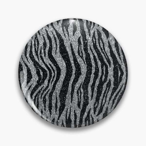 Item preview, Black and Silver Glitter Zebra Pattern designed and sold by AnastasiaDesign.