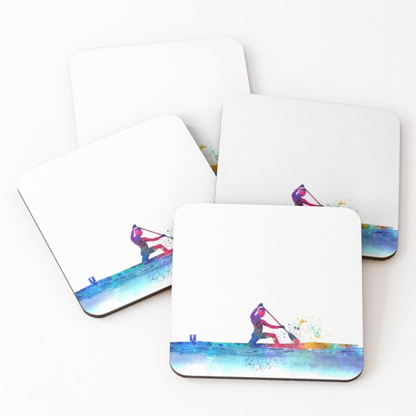 Item preview,  Young professional kayaker paddling in watercolor designed and sold by paulrommer.