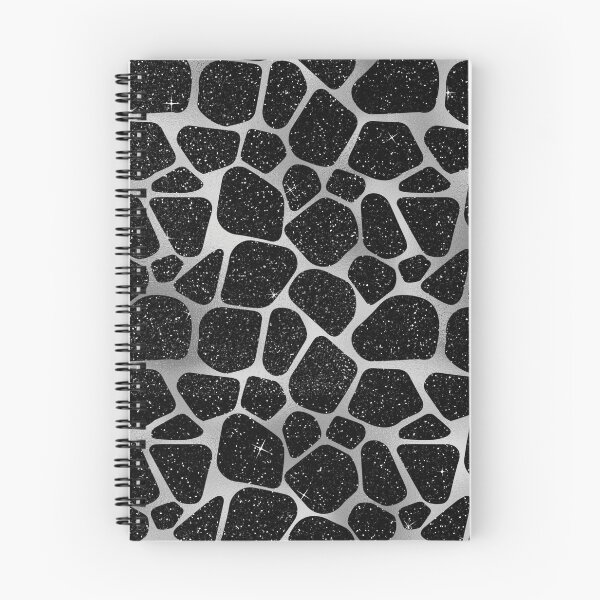 Item preview, Black and Silver Glitter Giraffe Pattern designed and sold by AnastasiaDesign.