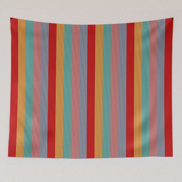 Item preview, Linear Color Palette Knitted Pattern Style designed and sold by MAZAX.