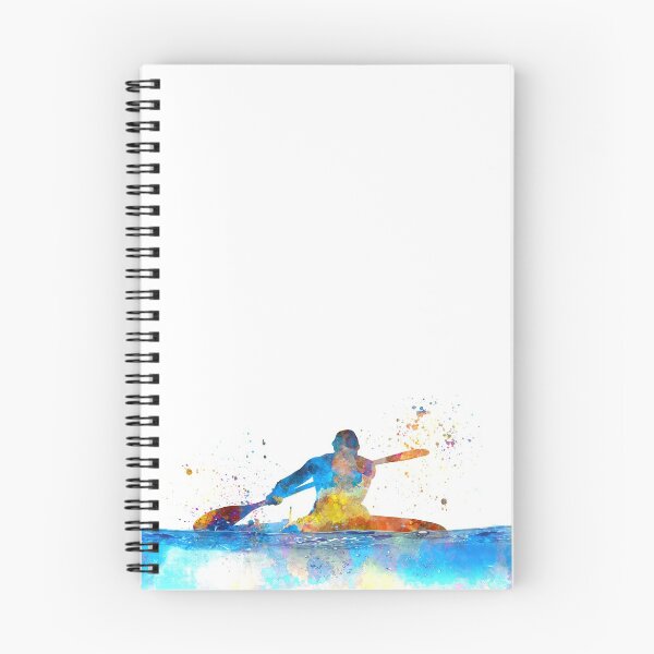Item preview, Young professional kayaker paddling in watercolor designed and sold by paulrommer.