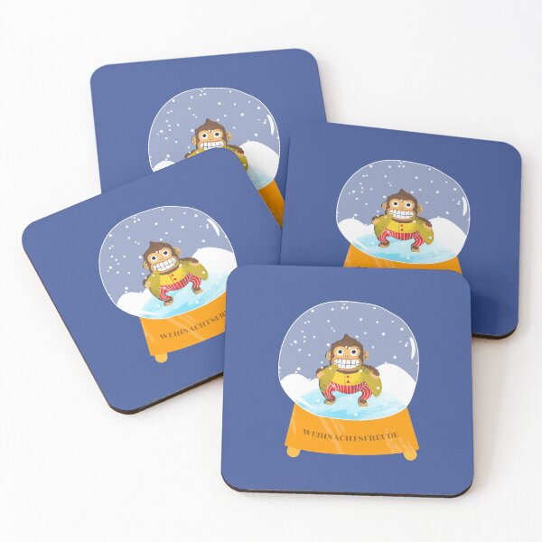 Item preview, Merry Christmas | Christmas cheer | Chilled monkey with basin in a snow globe designed and sold by Ainbowz-Artwork.