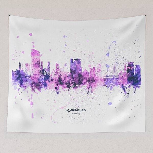 Item preview, Swansea Wales Skyline designed and sold by ArtPrints.