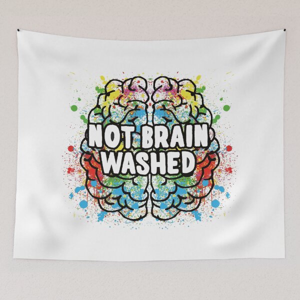 Item preview, NOT brain washed designed and sold by OffbeetShirts.