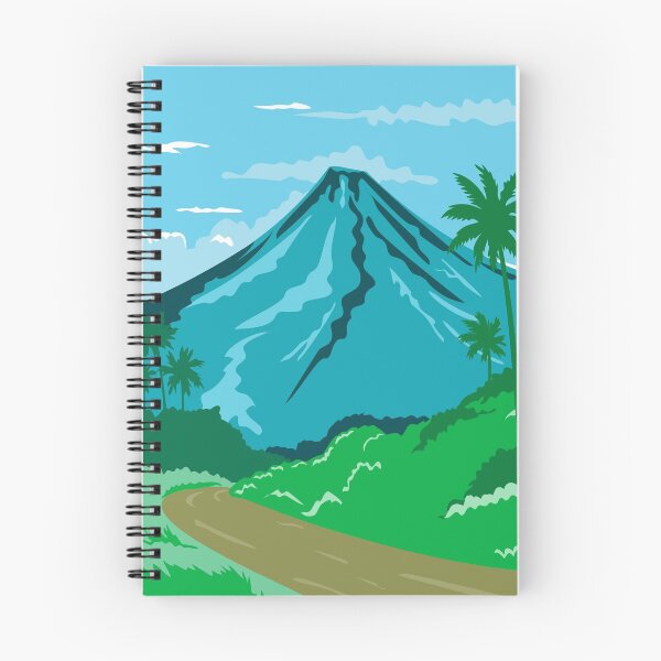 Item preview, Mayon Volcano or Mount Mayon in the Province of Albay in Bicol Philippines WPA Poster Art Color designed and sold by patrimonio.