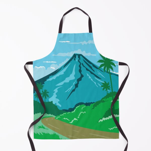 Item preview, Mayon Volcano or Mount Mayon in the Province of Albay in Bicol Philippines WPA Poster Art Color designed and sold by patrimonio.