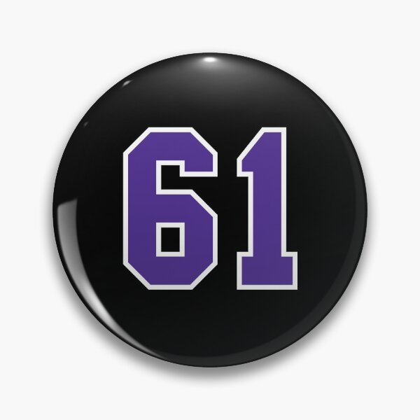 Item preview, Sixty-One Purple Jersey Number Sports 61 designed and sold by HelloFromAja.