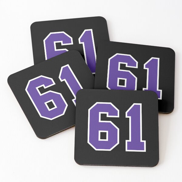 Item preview, Sixty-One Purple Jersey Number Sports 61 designed and sold by HelloFromAja.