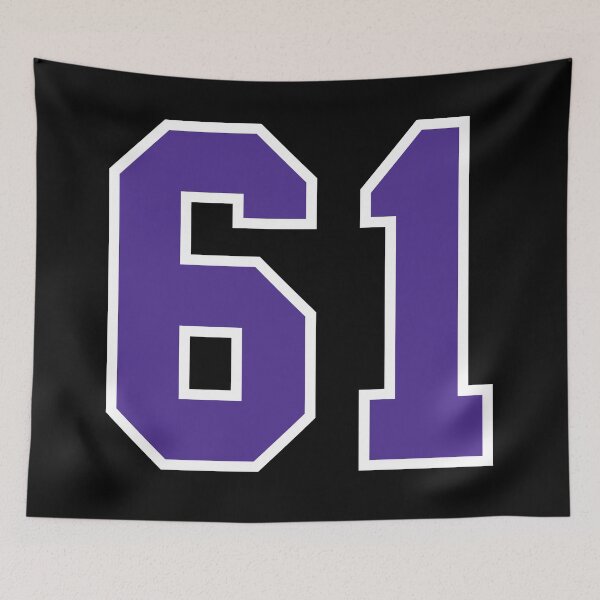 Item preview, Sixty-One Purple Jersey Number Sports 61 designed and sold by HelloFromAja.