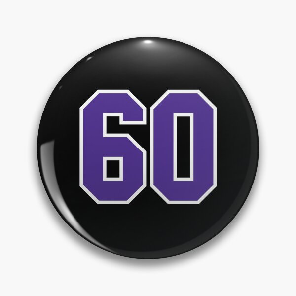 Item preview, Sixty Purple Jersey Number Sports 60 designed and sold by HelloFromAja.