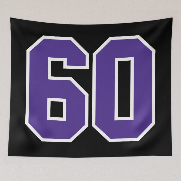 Item preview, Sixty Purple Jersey Number Sports 60 designed and sold by HelloFromAja.