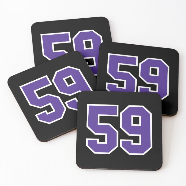 Item preview, Fifty-Nine Purple Jersey Number Sports 59 designed and sold by HelloFromAja.