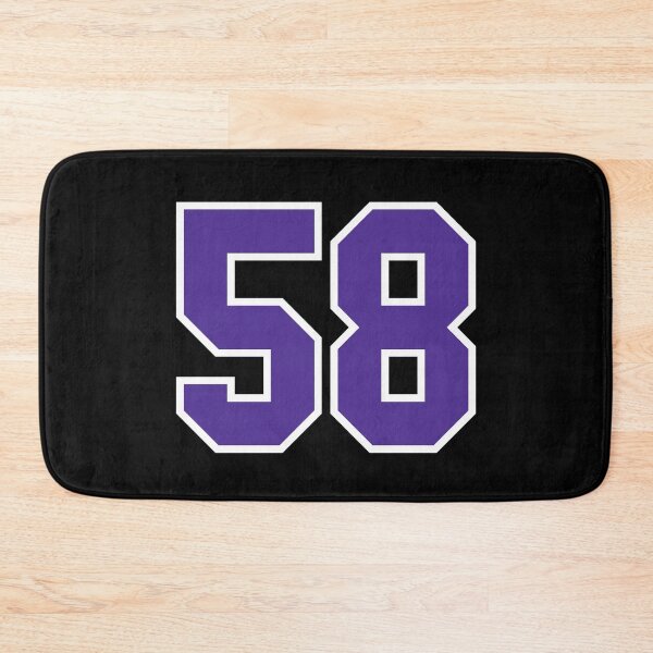 Item preview, Fifty-Eight  Purple Jersey Number Sports 58 designed and sold by HelloFromAja.