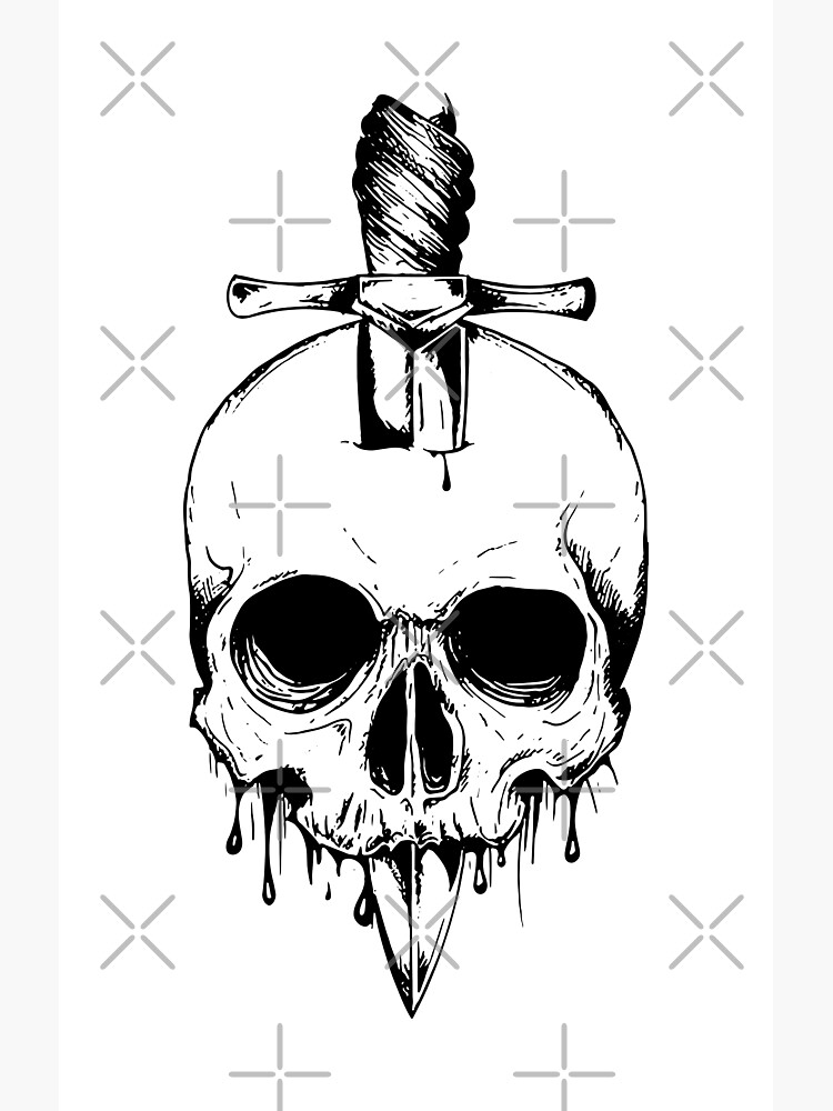 Knives And Skull Gothic Style Horror Art Board Print for Sale by  ClothingSimple