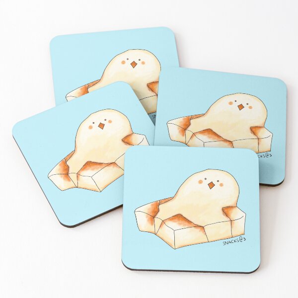 Item preview, Baked Japanese mochi with cute face designed and sold by Snacks-At-3.