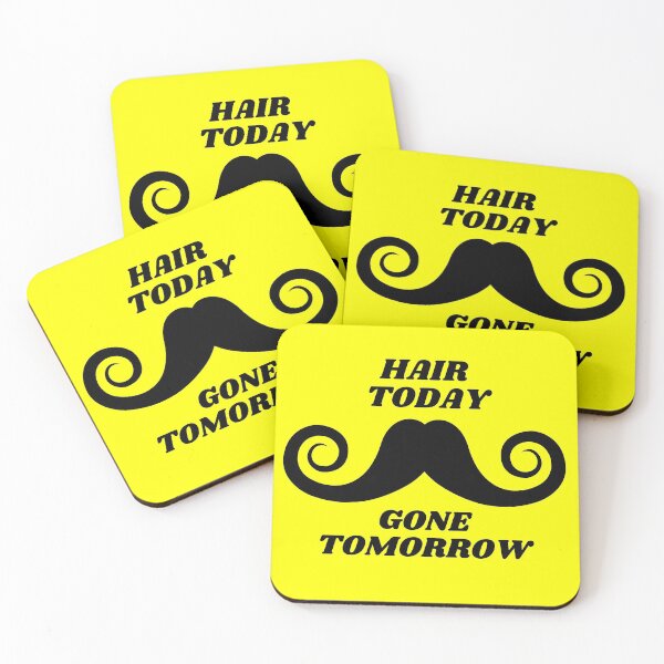 Item preview, Hair Today. Gone Tomorrow. Funny Movember Puns Mustache Design.  designed and sold by mind-illusions.