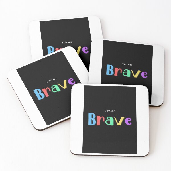 Item preview, You Are Brave Quote Art Design Inspirational Moti designed and sold by vividpixelusa.