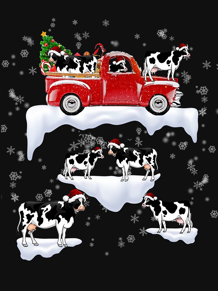 Discover Dairy Cattle - Old red Christmas Truck TL Classic T-Shirt