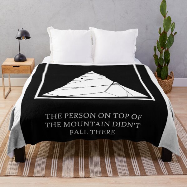 Item preview, The Person On Top Of The Mountain Quote Art Desig designed and sold by vividpixelusa.