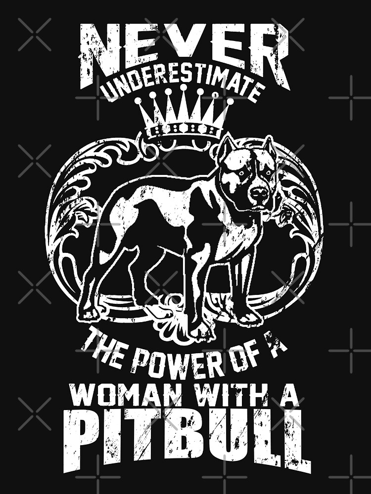 Never Underestimate Womens Power With A Pitbull by NextLVLShirts