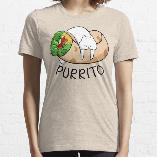 Cute Purrito cat sleeping on burrito Essential T-Shirt