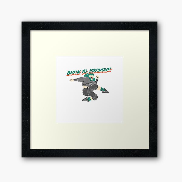 Born To Parkour Framed Art Print