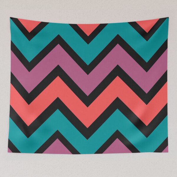 Item preview, TEAL,PINK AND BLACK ZIGZAG LINE designed and sold by Sharon111.
