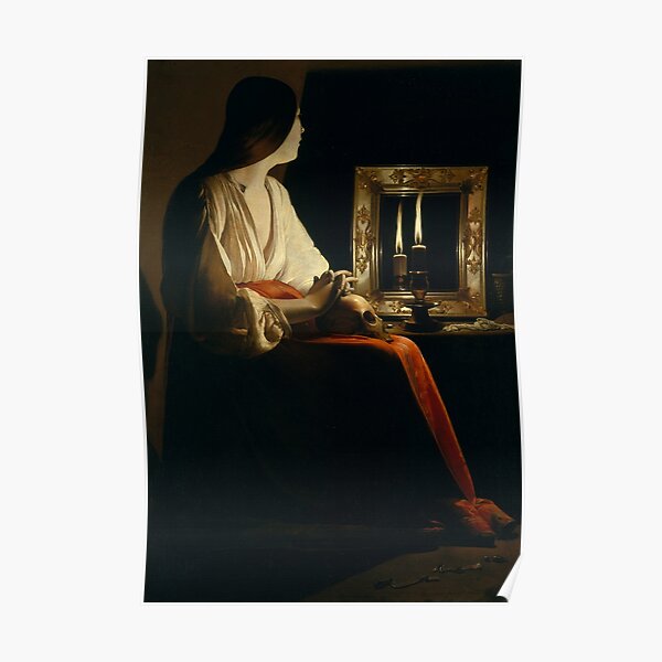 Georges de La Tour - The Penitent Magdalene Poster