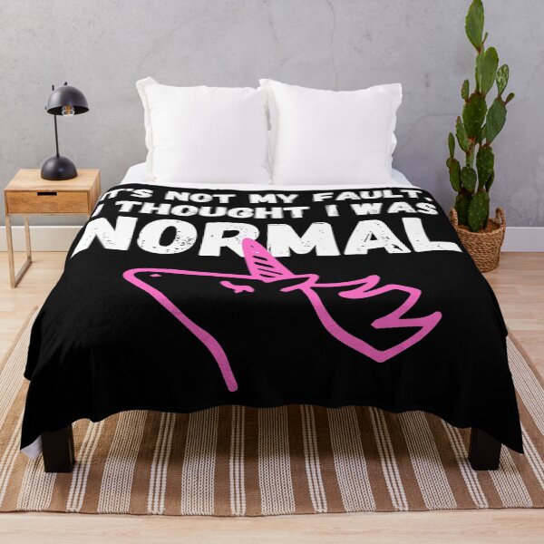 Item preview, Unicorn Memes It's Not My Fault, I Thought I Was Normal designed and sold by Nathalie Aynié.