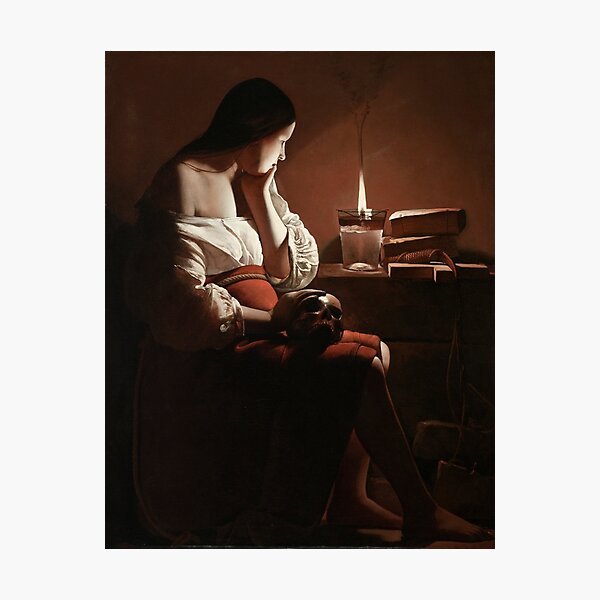 Artikel-Vorschau von Georges de La Tour - Magdalena mit der rauchenden Flamme (1640), designt und verkauft von HistoryRestored.