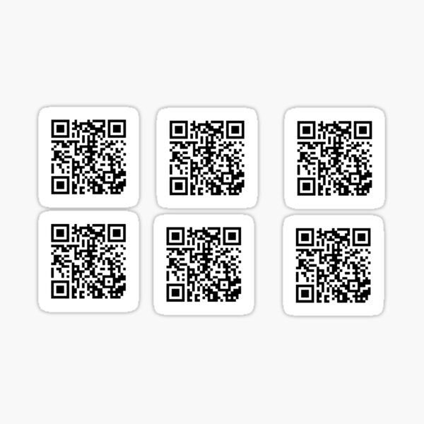 (5 Pack) Rick Roll QR Code Sticker - Never Going to Give You Up - Never  Gonna Give You Up - 3.5 x 3.5 inch - Funny Prank Joke Gag Gift - Vinyl  Sticker