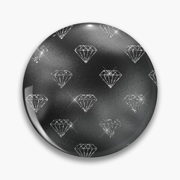 Item preview, Black and Silver Glitter Diamonds Pattern designed and sold by AnastasiaDesign.