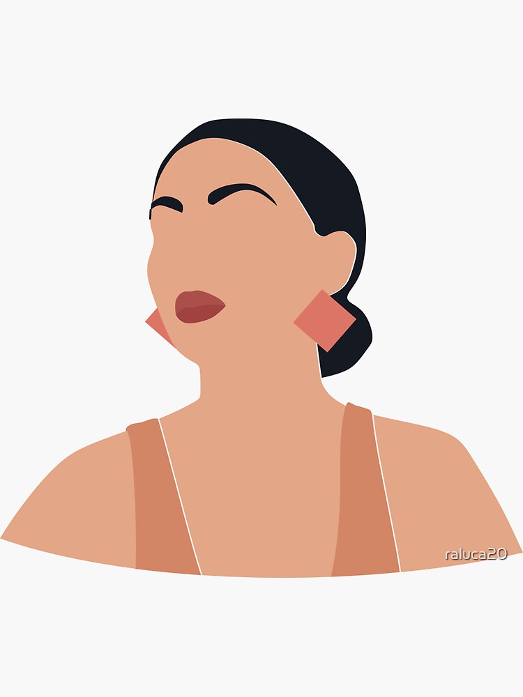 Thumbnail 3 of 3, Sticker, Abstract Women Portrait designed and sold by raluca20.