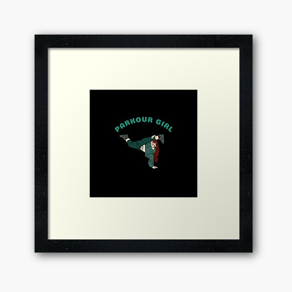 Parkour Girl Framed Art Print