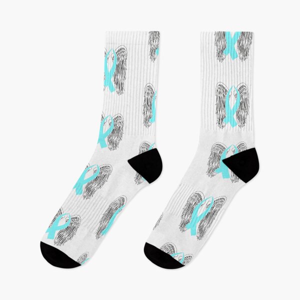 Item preview, Winged Awareness Ribbon (Light Blue) designed and sold by blakcirclegirl.