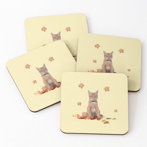 Item preview, Orange Cat Enjoying Autumn designed and sold by leBoosh-Designs.