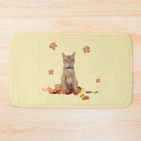 Item preview, Orange Cat Enjoying Autumn designed and sold by leBoosh-Designs.